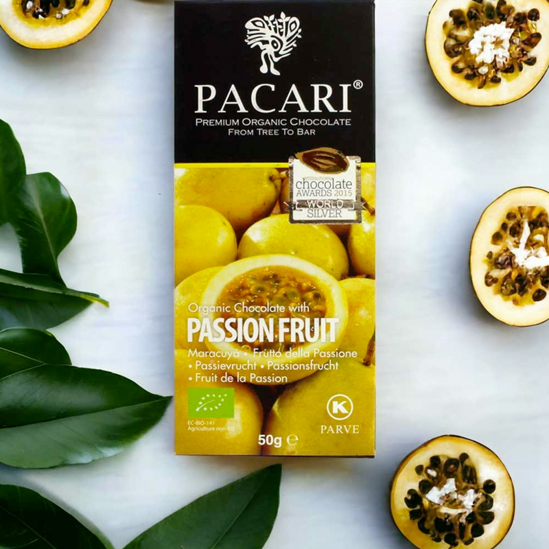 Barra Chocolate 60% Sin Azúcar con Maracuyá 50gr