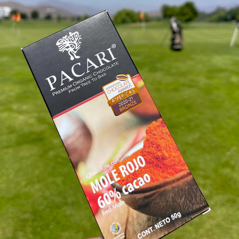 Barra de Chocolate 60% Mole Rojo 50gr
